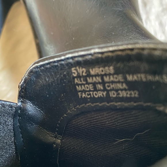 Stylish black high heel booties. Side zip, size 5 1/2. Worn 1 time. - Picture 4 of 5